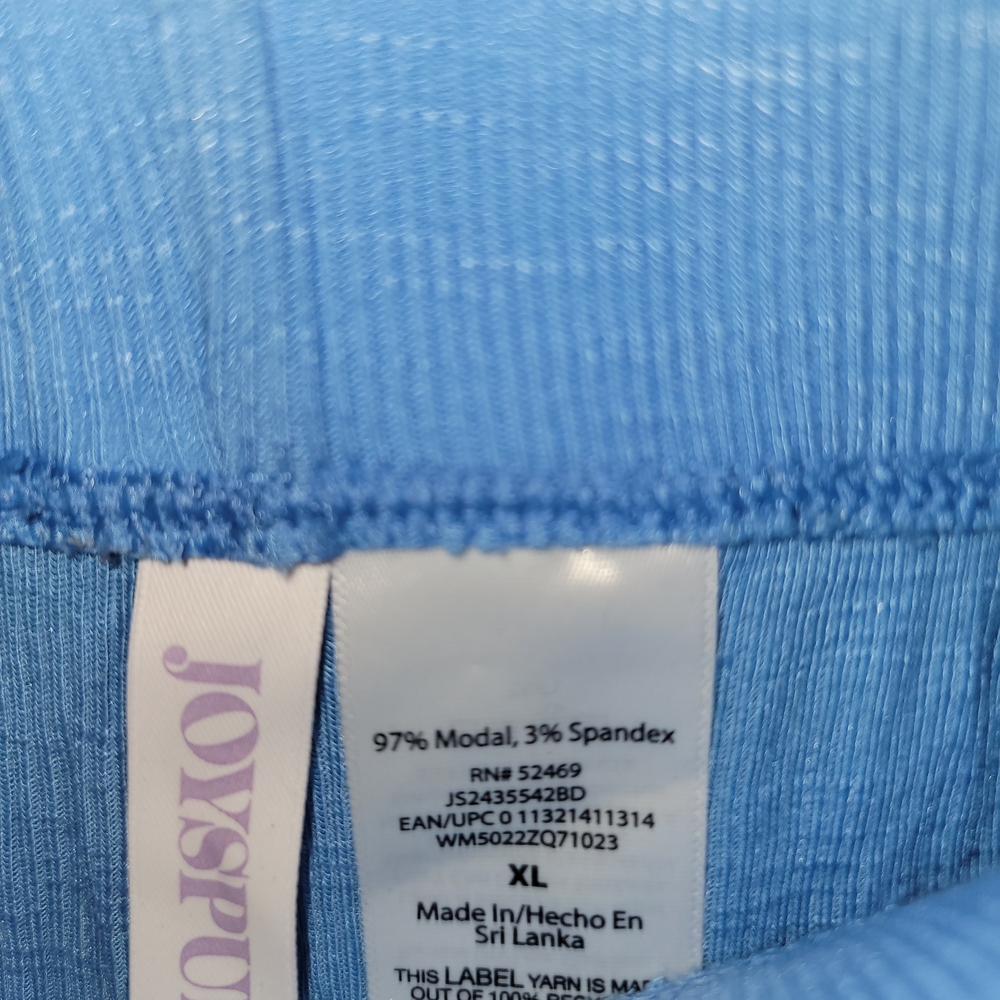 Sky Blue Joyspun Ribbed Pajama Set - Picture 4 of 4